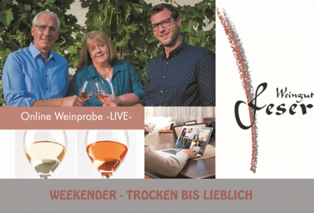 Online Weinprobe -LIVE- WEEKENDER - Gründonnerstag